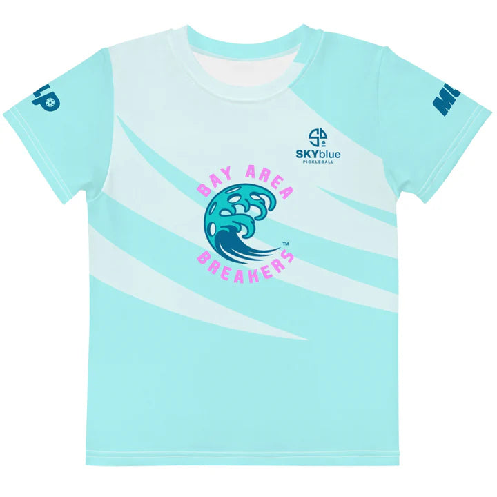 BAY AREA BREAKERS KIDS CREW NECK SHORT SLEEVE SHIRT TURQUOISE - "RIDE THE TIDE"